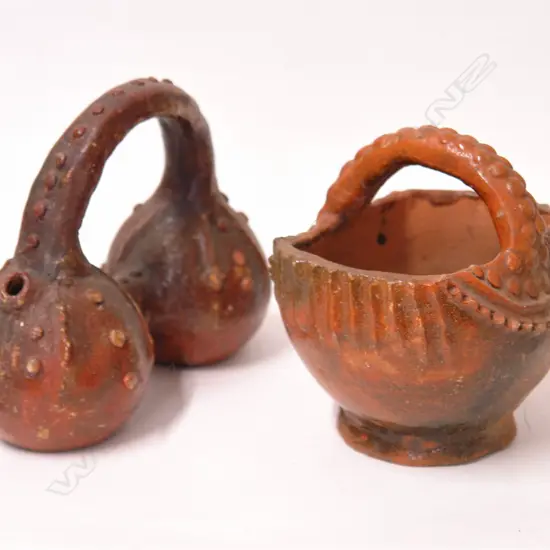 Two old Fijian Lapita type pottery vessels